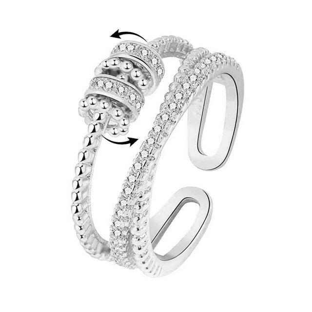 Anillo de ansiedad, para mi hija, anillo abierto ajustable para el dedo, para mi hija, tecnología de vanguardia