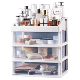 Clear Makeup Storage Organizer, Stackable Drawer Storage Rack, Ideal For  Desk And Dresser Countertop, Great For Cosmetics, Skincare, Lipsticks, Bathroom  Vanity Organizers And Storage - Temu