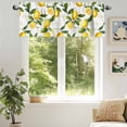 thumbnail image 6 of Summer Lemon Valances for Windows, 60 x 18in, Leaf Yellow Fruit Countryside Watercolor Flower Rod Pocket Kitchen Valance Curtain Light Filtering Window Treatments for Living Room Bedroom, 1 Panel, 6 of 7