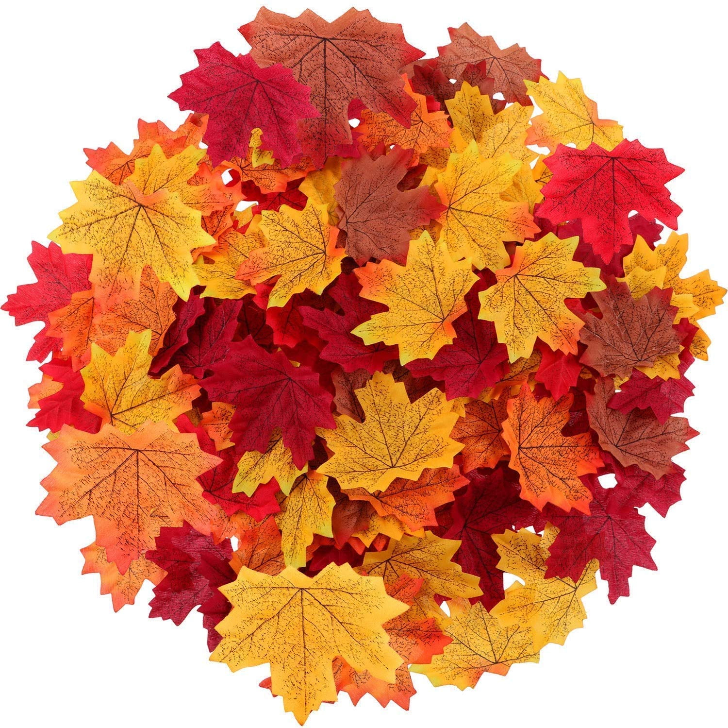 500 pcs 6 colors Fall Silk Leaves Wedding Favor Autumn Maple Leaf Decorations US 