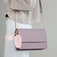 thumbnail image 2 of Unique Bargains 1 Pc Handbag Charms Keychains Heart Mirror Lipstick Bag Bag Accessories Pink, 2 of 6