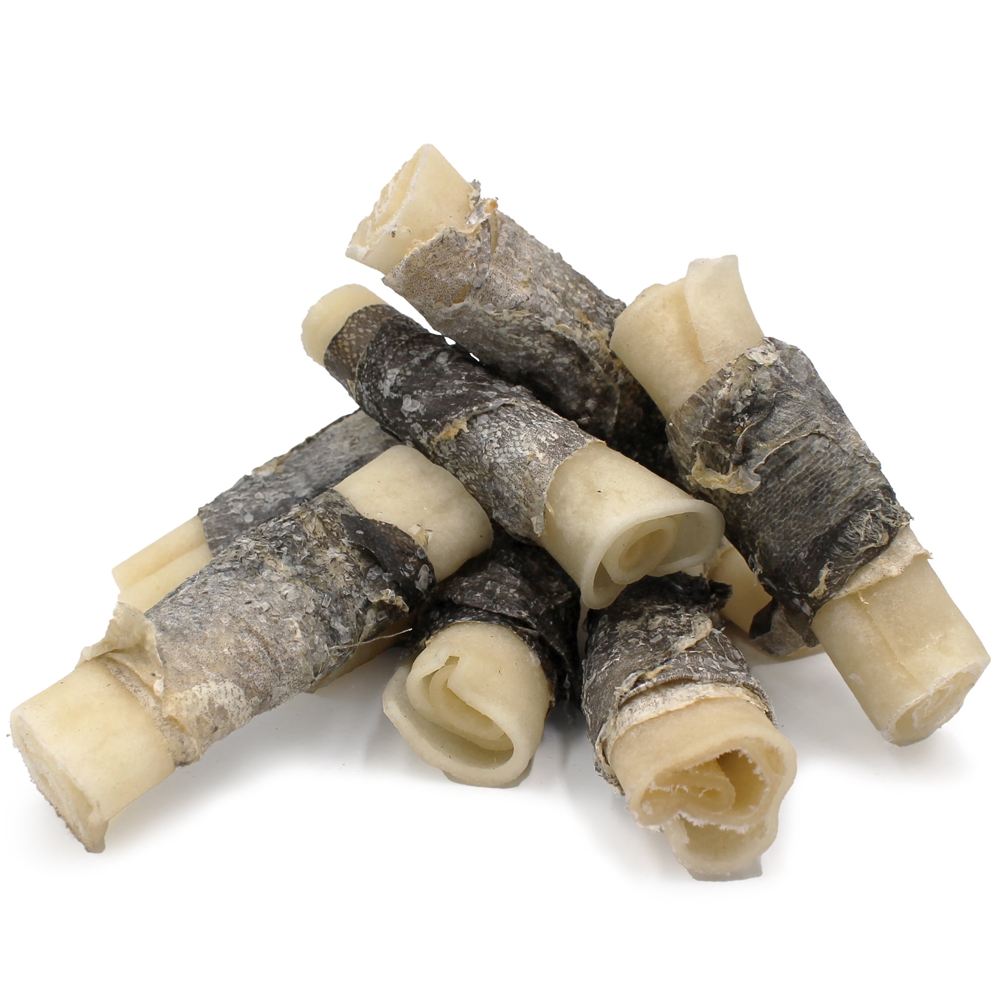 Icelandic+ Rolled Collagen Stick: Beef & Cod Skin - 12 Pack - 4" Dog Chew Treat, Hand-Wrapped Fish, 2 Ingredient Pet Snacks, Rawhide Alternative