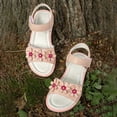thumbnail image 2 of QHFBli Sandales pour Tout-Petites Fille - Chaussures de Demoiselle d'Honneur à Bout Ouvert Petite Enfant Ballerines d'Été Rouges 3-3,5 Ans, 2 of 8