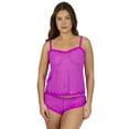 thumbnail image 4 of Smart & Sexy Women's Sheer Mesh with Lace Trim Cami and Shorts Lingerie Sleep Set, 4 of 5