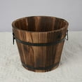 thumbnail image 6 of Wood Barrel Planters, Ongmies Rustic Flower Planters Pots, Wood Flower Pots, Balcony Vegetable Planters, Retro Wooden Barrels for Home Decoration, 6 of 9