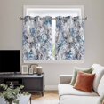 thumbnail image 4 of Palm Leaves Kitchen Curtains Window Panels, Spring Tropical Leaf Botanical Vintage Blue Insulated Window Treatment Curtain, Grommet Curtains for Bedroom/Living Room/Bathroom, 2 Piece 52"Wx45"L, 4 of 8
