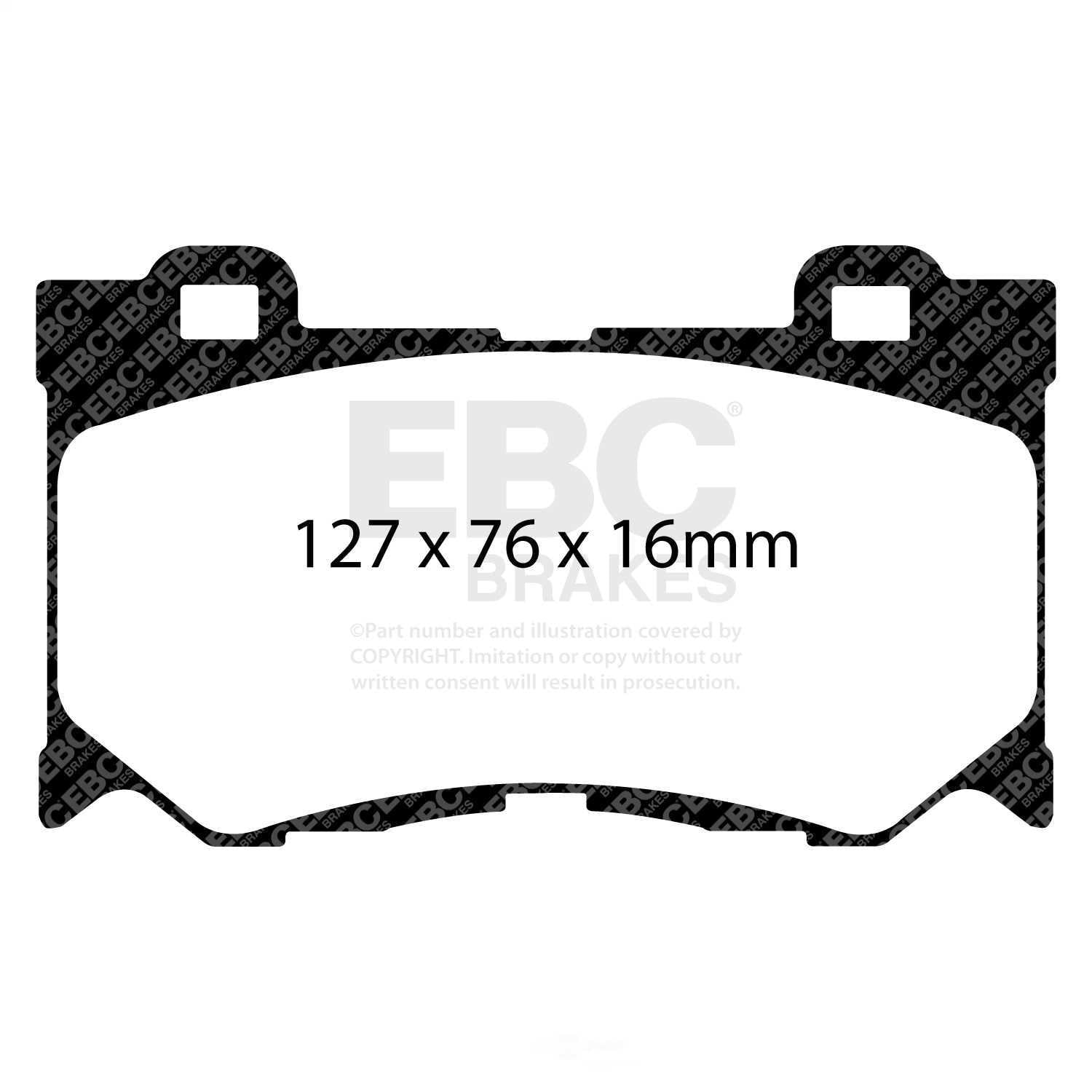 EBC Brakes Yellowstuff 4000 Series Street and Track Brake Pad Set Fits select: 2008-2013 INFINITI G37, 2014-2023 INFINITI Q50