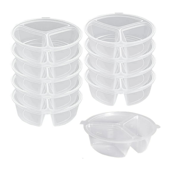 Kuntesetty 10Pcs Snack Containers with Lids Clear Sauce Container for Candy Jams Fruits