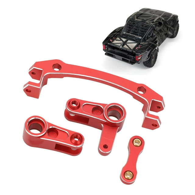 Ensemble de Manivelles de Direction et de Servocommande, Alliage d'Aluminium Performance Améliorée Manivelle de Direction Servocommande avec Roulements pour ARRMA 1/8 Mojave 4X4 4S BLX Voiture RC