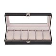 thumbnail image 2 of SalonMore Leather 6 Slots Wrist Watch Storage Box Holder Organizer Case, 2 of 7