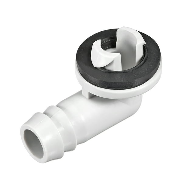 Conector de manguera de drenaje de aire acondicionado con codo y anillo de goma para unidades mini-split y unidades de aire acondicionado de ventana 15mm