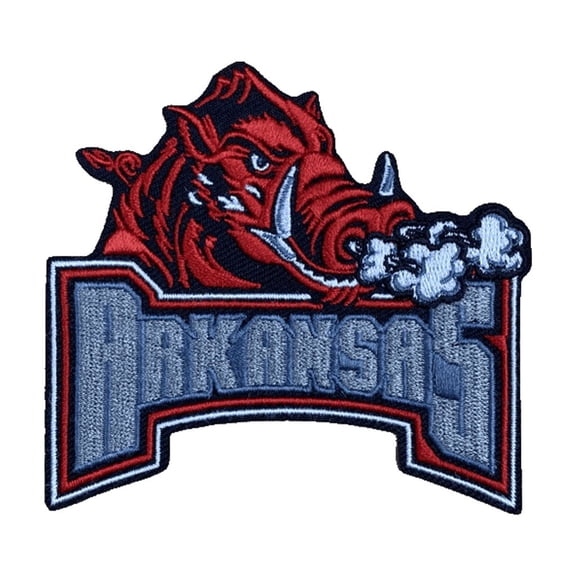 Arkansas Razorbacks Embroidered Iron-On Patch