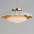 thumbnail image 3 of 18059MWGL-Maxim Lighting-Primrose - 1 Light Flush Mount-6.75 Inches Tall and 16 Inches Wide-Matte White/Gold Leaf Finish, 3 of 5