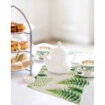 thumbnail image 4 of Spring Leaves Kitchen Dish Towels for Drying Dishes Set of 3, Pastoral Garden Botanical Rustic Burlap Waffle Weave Microfiber Hand Tea Bathroom Towels Quick Dry & Absorbent Towel 12x12, 4 of 7