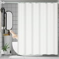 thumbnail image 2 of Yhmxh Fabric Shower Curtain Liners, 72"x72" Waterproof Bath Shower Liner, Water Resistant Bathroom Curtains Rust Resistant Grommets & Weighted Bottom Hem Machine Washable Shower Curtains, 2 of 7