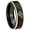 Black And Gold Step Edge, variant on Game Of Thrones House Stark Direwolf Concave Black Plated Tungsten Ring 10MM