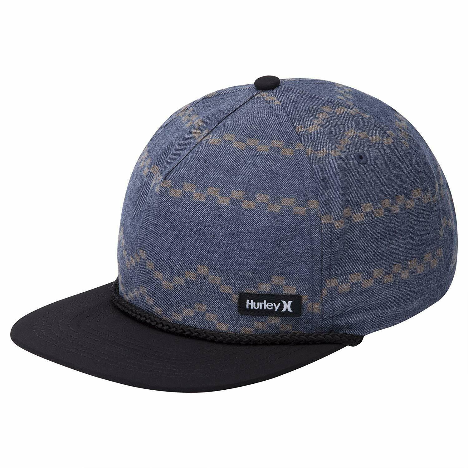 NEW Hurley Blocked 2.0 Trucker Snapback Obsidian Embroidered Hat Cap 