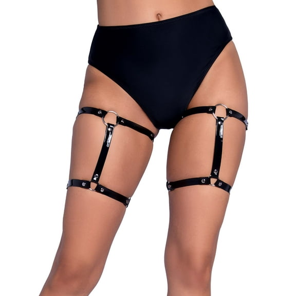 Leg Avenue Women's Dual Strap Studded Thigh High Garter
