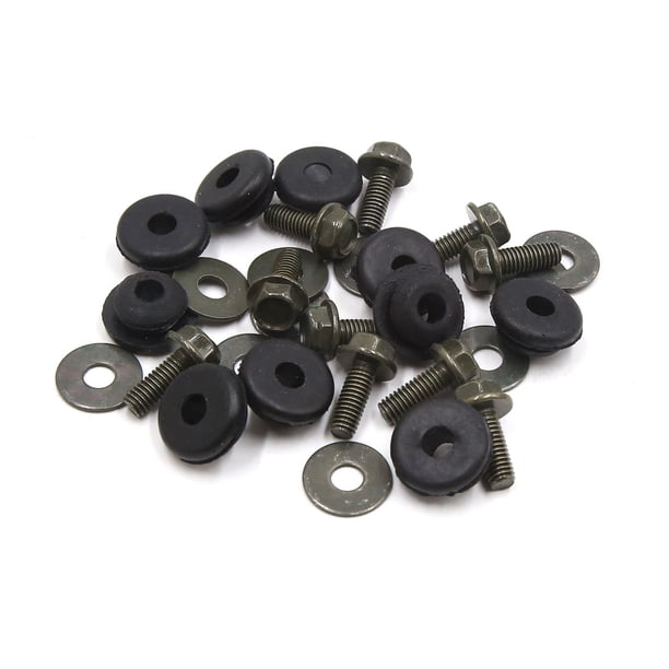 10Pcs Juntas de Cubierta Protector del Tubo de Escape Set de Tornillos para Moto