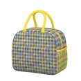 thumbnail image 1 of Checkered Pattern Lunch Tote – Retro Plaid Design Portable Insulated Cooler Bag for Office and Picnic, 1 of 6