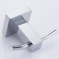 thumbnail image 2 of Square Double Robe Hook Towel Holder Bathroom Chrome Brass Wall Door Mounted, 2 of 8