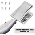 thumbnail image 5 of Clip de cola de pescado, abrazadera para filete de pescado, clip de cola de pescado de acero inoxidable con mandíbula profunda y tornillos de montaje para tabla de cortar, resisten, 5 of 5