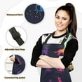 thumbnail image 2 of Colorful Cat Silhouette 5 Pcs Kitchen Set Heat Resistant Oven Mitts and Non-Slip Pot Holders with Adjustable Cooking Apron, 2 of 6
