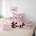thumbnail image 6 of Manfei Animal Leopard Print 7-Piece Twin Bedding Sets for Female Men Teens,Kawaii Bow Knot Bedding Comforter Set,Dreamy Princess Breathable Sheet Sets,Breathable Home Decor,Reversible, 6 of 8