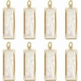 thumbnail image 6 of 8Pcs Abalone Shell Charms Paua Shell Pendant Rectangle Charms Natural Pearl Pendants Pearl Loose Beads Charm for Jewelry Making Necklace Bracelet DIY Gold, 6 of 9