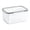 A, variant on 2-in-1 Drain Vegetable Fruit Storage Container, Stackable Colander Fridge Produce Saver Box with Airtight Lid, Multi-Size Perforated Plastic Produce Keeper for Refrigerator Kitchen,6In
