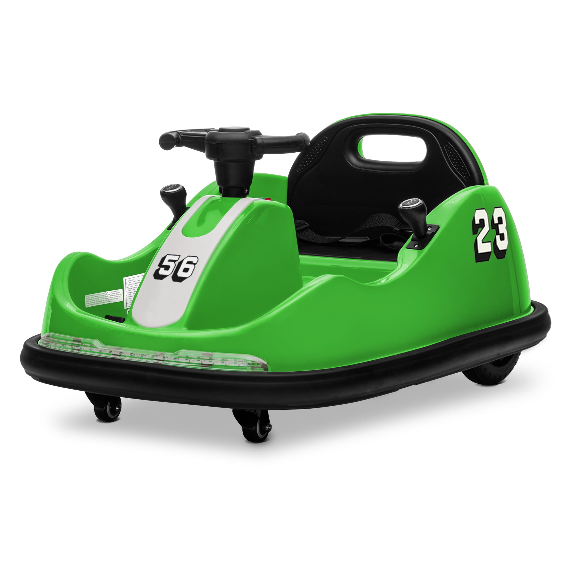 Kids ASTM-Certified Electric 6V Ride Bumper Car W/ Remote Control 360 Spin~Green 