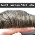thumbnail image 3 of Lyrical Hair Mens Hair System French Lace Human Hair Thin Skin Mens Toupee Gray Brown Black Blonde Men Hair Piece #4 Medium Brown-120% Med-Light to Medium Density, 3 of 6