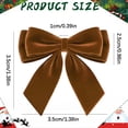 thumbnail image 5 of 5pc Brown Velvet Bows for Tabletop Décor, Mini Accents for Mantel Displays, Coffee Tables, Shelves, Centerpieces and Cozy Seasonal Vignettes, 1.38 x 1.38 in, 5 of 5