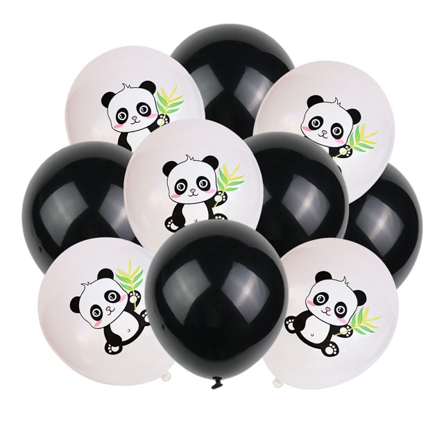 Globo con forma de bandera con temática de panda, lindo globo de panda, decoración de fondo para fiesta con temática de animales