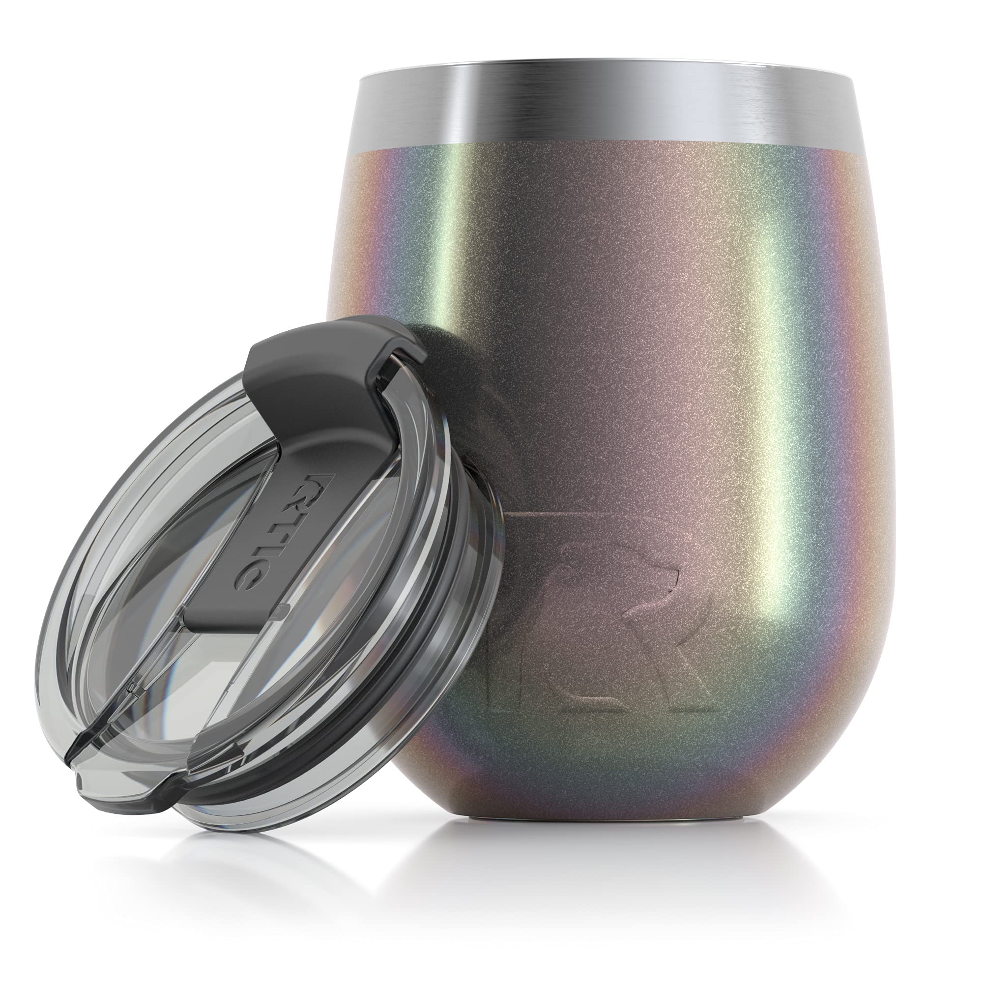 RTIC Insulated Wine Tumbler with Lid, Stainless Steel Metal, Stemless