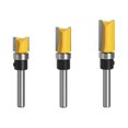 thumbnail image 2 of 6mm Shank Flush Trim Router Bit Straight End Mill For Woodworking Bearing 1/2IN 3pcs, 2 of 5