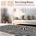 thumbnail image 2 of ODIKA 8' Machine Washable Non-Slip Area Rug, Dynamic Zebra Stripe High Traffic Rug, Black, 287495, 2 of 7