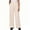 00-Beige, variant on Girls Flare School Uniform Pants Kids Wide Leg Bell Bottoms Mid Rise Elastic Waist Loose Back To School Casual Pants with Pockets, Beige, 130