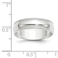 thumbnail image 4 of Primal Gold 14 Karat White Gold 6mm Lightweight Milgrain Half Round Band Size 4.5, 4 of 6