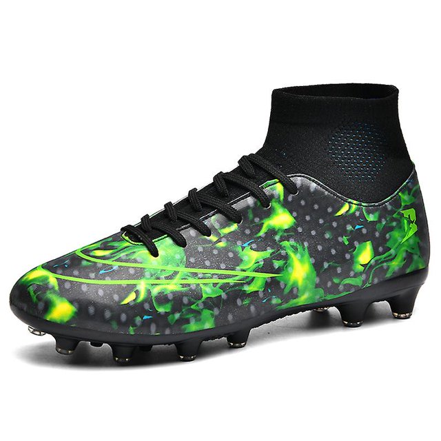 AFFINEST Men Soccer Shoes High Ankle Football Boots Cleats Grass Training Sport Sneakers YJ299A zhangyuxiang LED