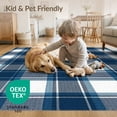 thumbnail image 4 of ODIKA Plaid Front Oversized Interlocking Traditional Layering Checkered for Living Room, Under Sectional, Family , Non-Slip Flatwoven, 4 of 7