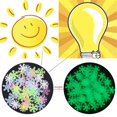 thumbnail image 3 of 50pcs Glow in The Dark Luminous Snowflakes Wall Stickers for Home Art Decor Ceiling Wall Decorate, 3 of 5