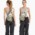 thumbnail image 5 of Sunflower and Butterfly Design Sling Backpack with Adjustable Strap, Multiple Compartments, Lightweight Durable Crossbody Daypack for Outdoor Activities and Gym, 5 of 5