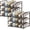 Brown, variant on BTY KA Stackable, 72 Can Capacity 3-Tiers Kitchen Pantry Can Dispenser and Organizer Storage Organizer Rack, Brown, 2 Count, 2 Pack