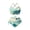 Blue Palm Tree Wave, variant on CHAQLIN Green Floral Palm Tree Plus Size Swimsuit for Women Two Piece High Waisted Bikini Sets Push Up Halter Swimsuit Tummy Control Tankini Swimsuits Crisscross Tie Back Ruched Ruffle Bottom