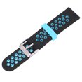 thumbnail image 3 of NFTIGB Silicone Band Compatible for Amazfit GTR 3, GTR 2, Bip S, Bip U Smartwatch Replacement 20mm Breathable Air Hole Sport Wristbands, Black Blue, for Men and Women, Durable Quick Release Strap, 3 of 9