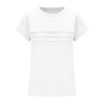 thumbnail image 5 of hoksml Girls Short Sleeve T-Shirt, Crew Neck Casual Top, Solid Color Tee for Boys and Girls for Back to School, 5 of 5