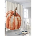thumbnail image 3 of Fall Shower Curtain Orange Pumpkin Shower Curtains for Bathroom Thanksgiving Decor, Waterproof Polyester Shower Curtain Set with Hooks, Extra Long 72" x 84" Autumn Pumpkin, 3 of 6
