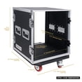 thumbnail image 5 of Sound Town 12U PA/DJ Rack/Road Case, 12-Space, with 21” Rackable Depth, Casters, Plywood, Metal Ball Corners - Pro Tour Grade (STRC-12UW), 5 of 5