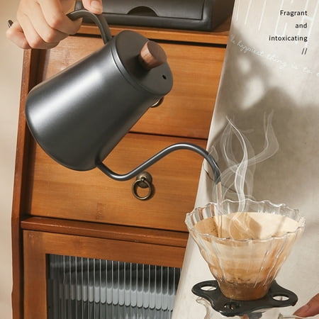 

ActFu Tea Kettle 700ML Heat Dissipation Wide Mouth Practical Pour Over Coffee Kettle